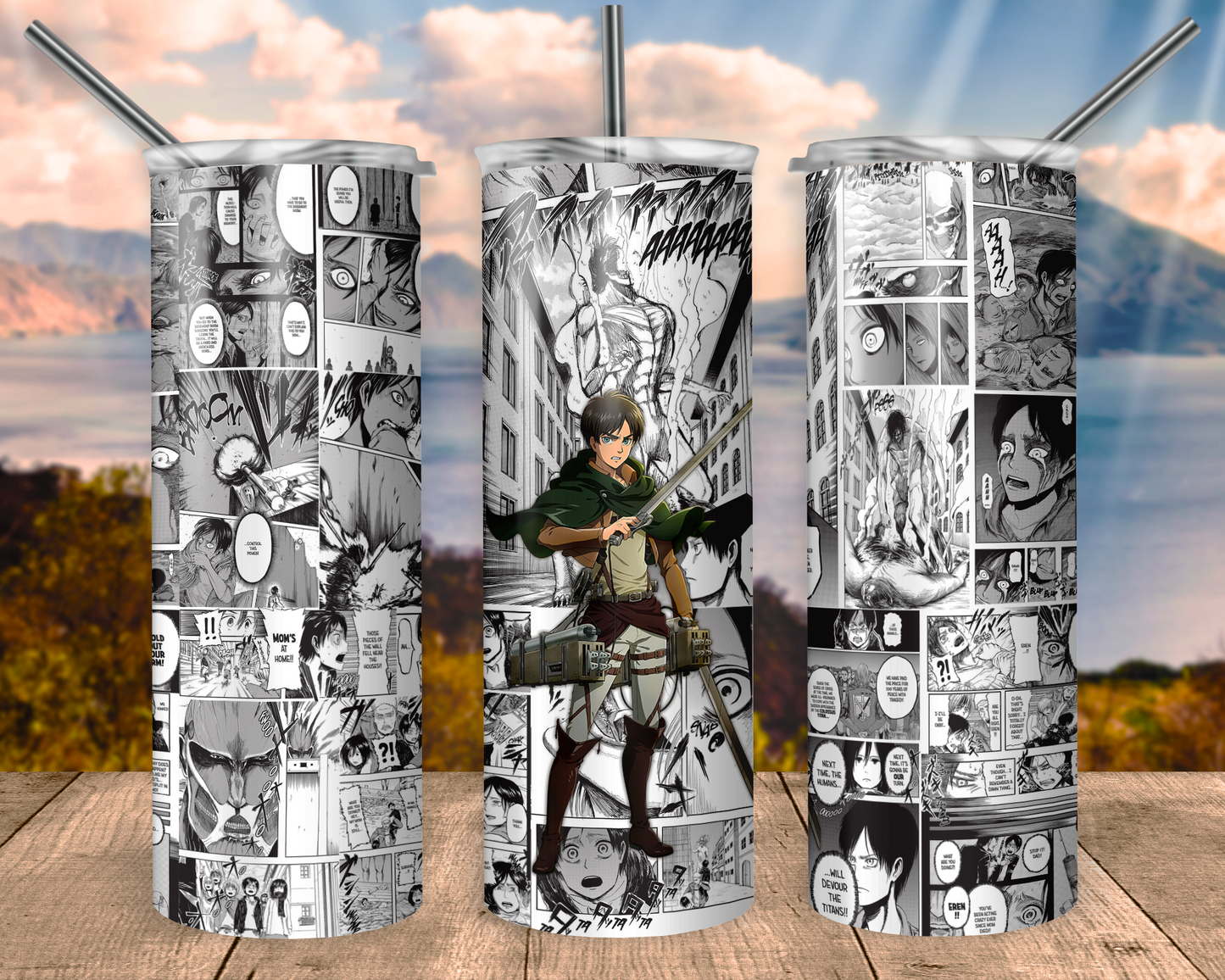 Determined Soldier Manga Panel Tumbler