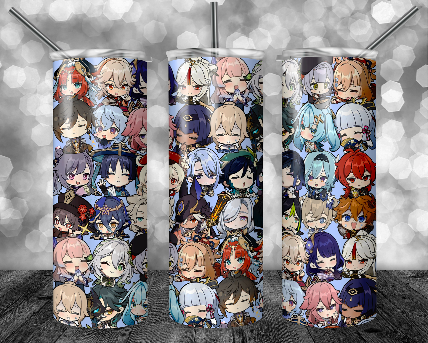 Chibi Genshin Manga Panel Tumbler