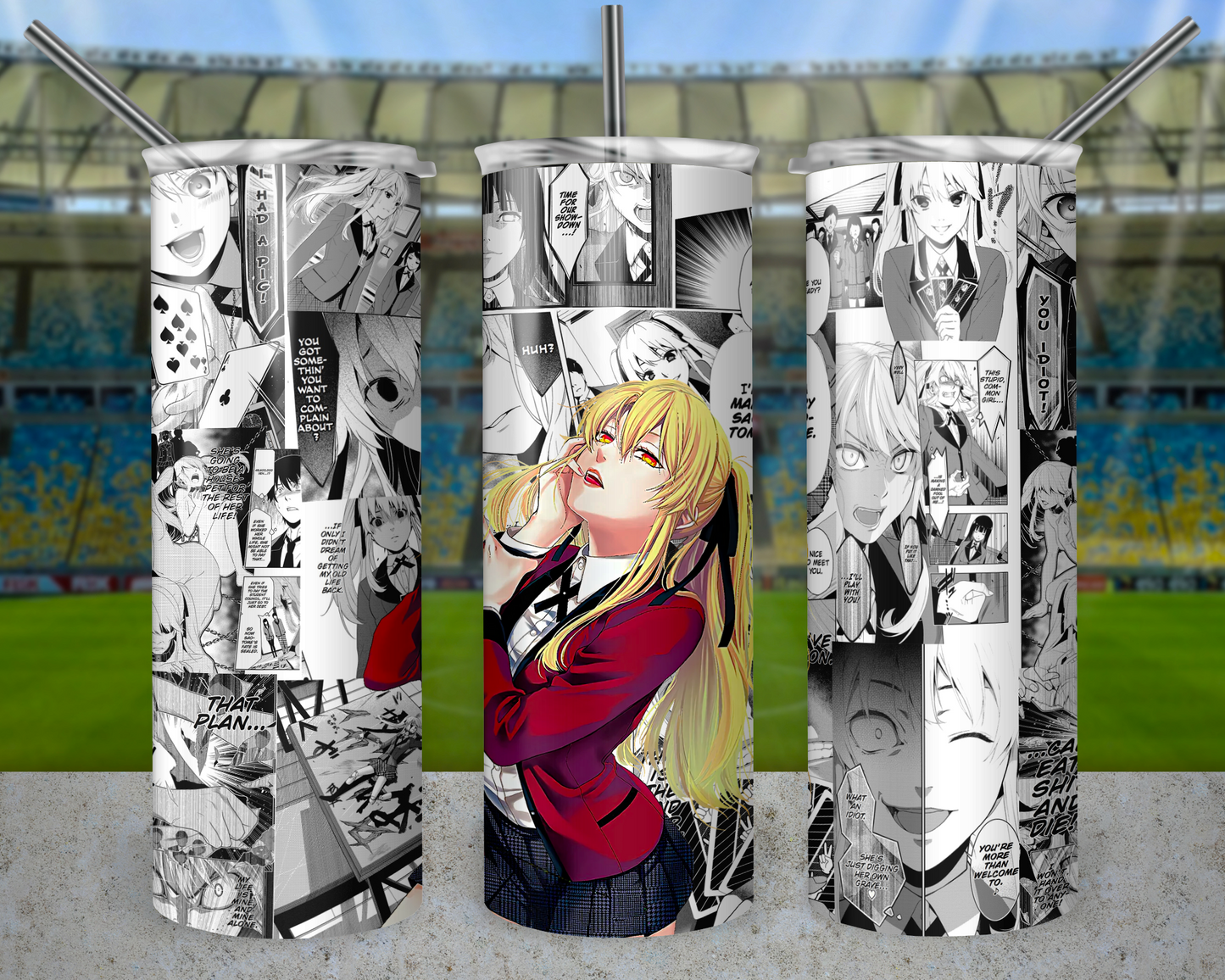 Blonde Sultry Gambler Manga Panel Tumbler