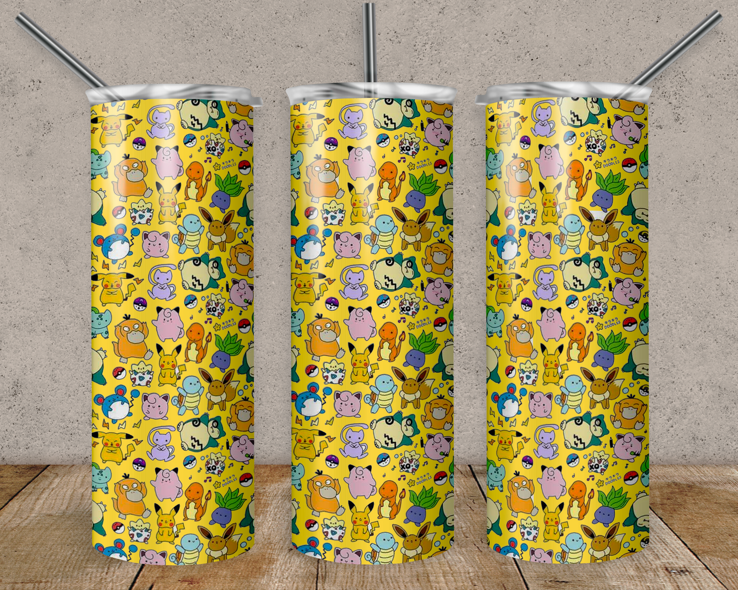 Pokemon Color Block Tumbler