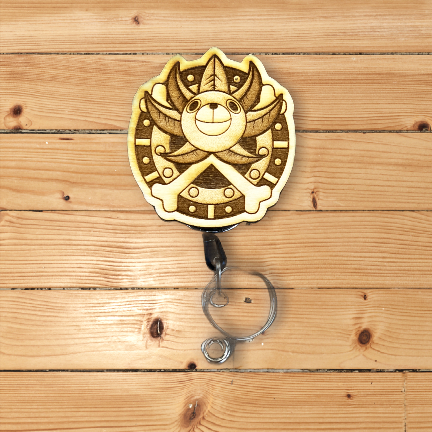 The Sunny Wooden Retractable Badge Reel