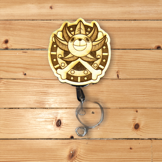 The Sunny Wooden Retractable Badge Reel