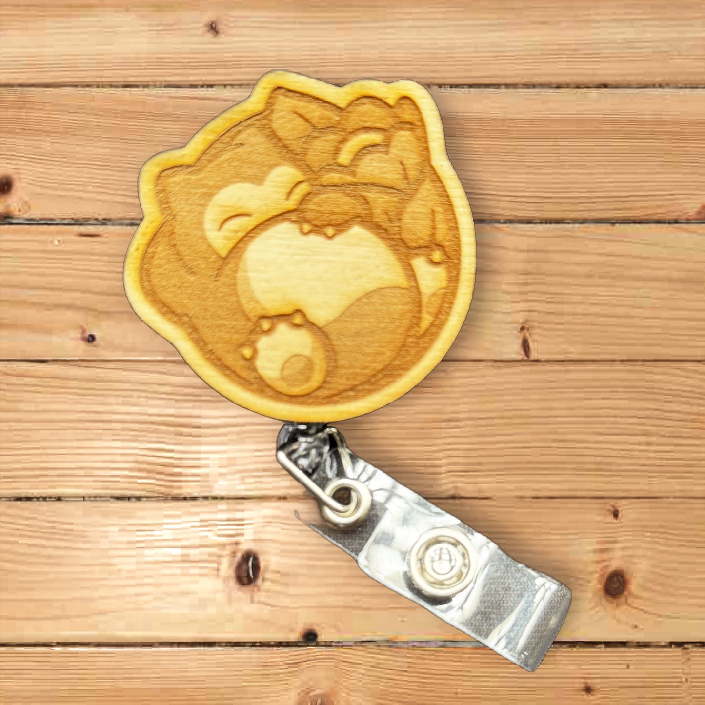 Snorlax Love Retractable Badge Reel
