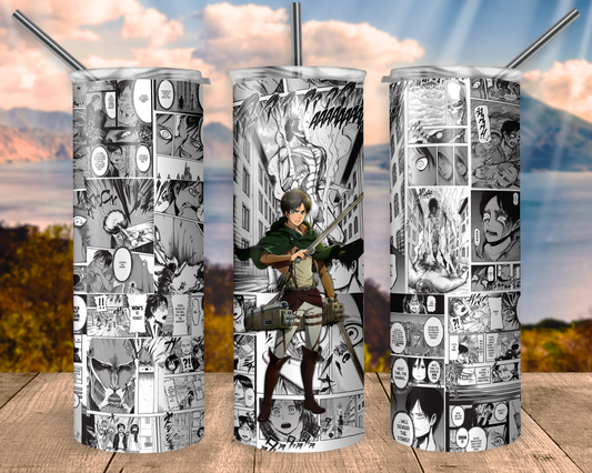Determined Soldier Manga Panel Tumbler