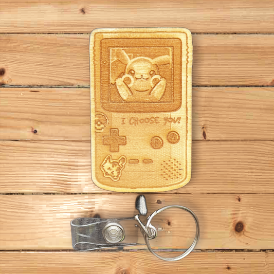 Pikachu Gameboy Retractable Badge Reel