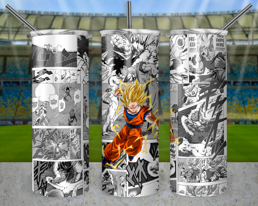 Super Saiyan Manga Panel Tumbler