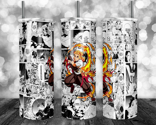 Flame Master Manga Panel Tumbler
