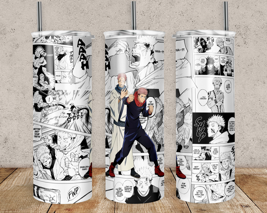 Yuji Itadori/ Sukuna Manga Panel Tumbler