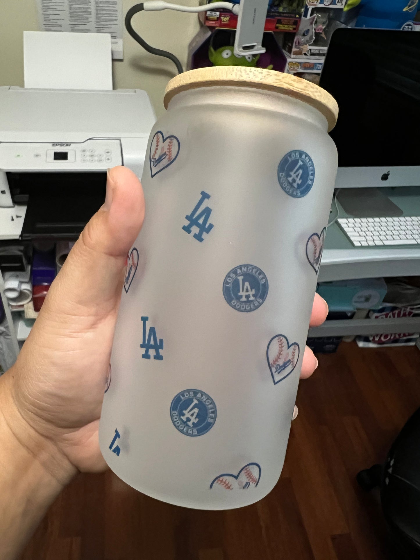 I heart LA Dodgers Frosted Cup