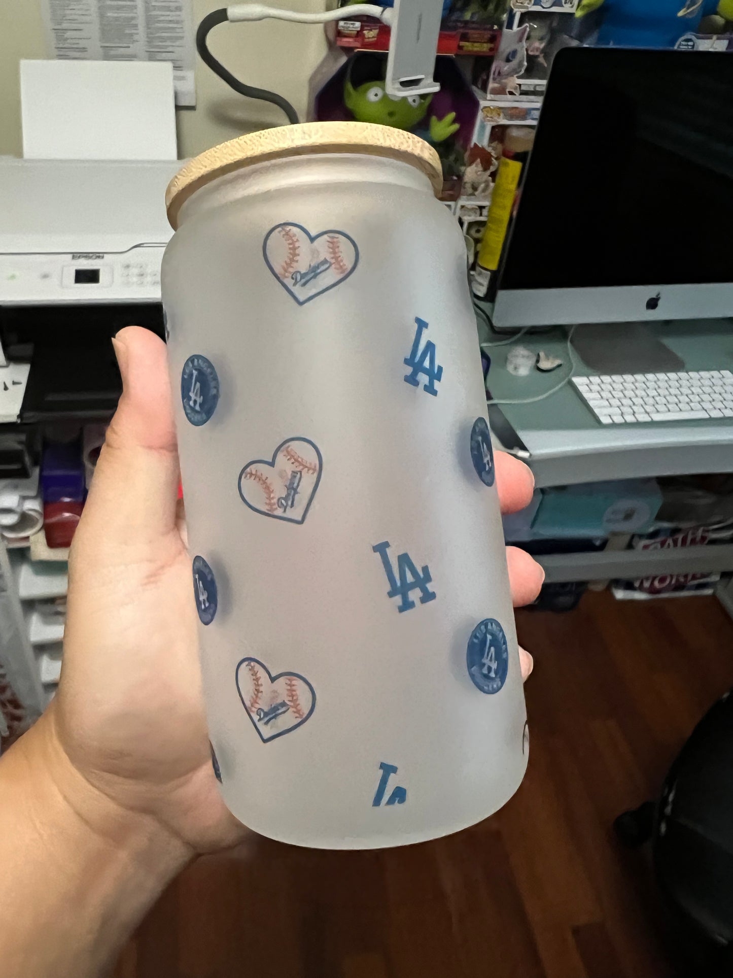 I heart LA Dodgers Frosted Cup